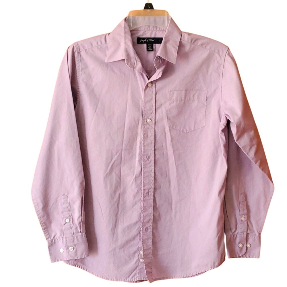 Joseph‎ & Feiss Boys Size 14 Lavender Long Sleeve Buttondown Shirt